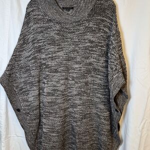 Banana Republic Charcoal Knit Poncho Sweater
